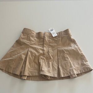 NWT Abercrombie and fitch Tan Pleated Mini Skirt with shorts